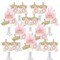 Big Dot of Happiness Little Princess Crown - Pink Princess Baby Shower or Birthday Party Centerpiece Sticks - Showstopper Table Toppers - 35 Pieces
